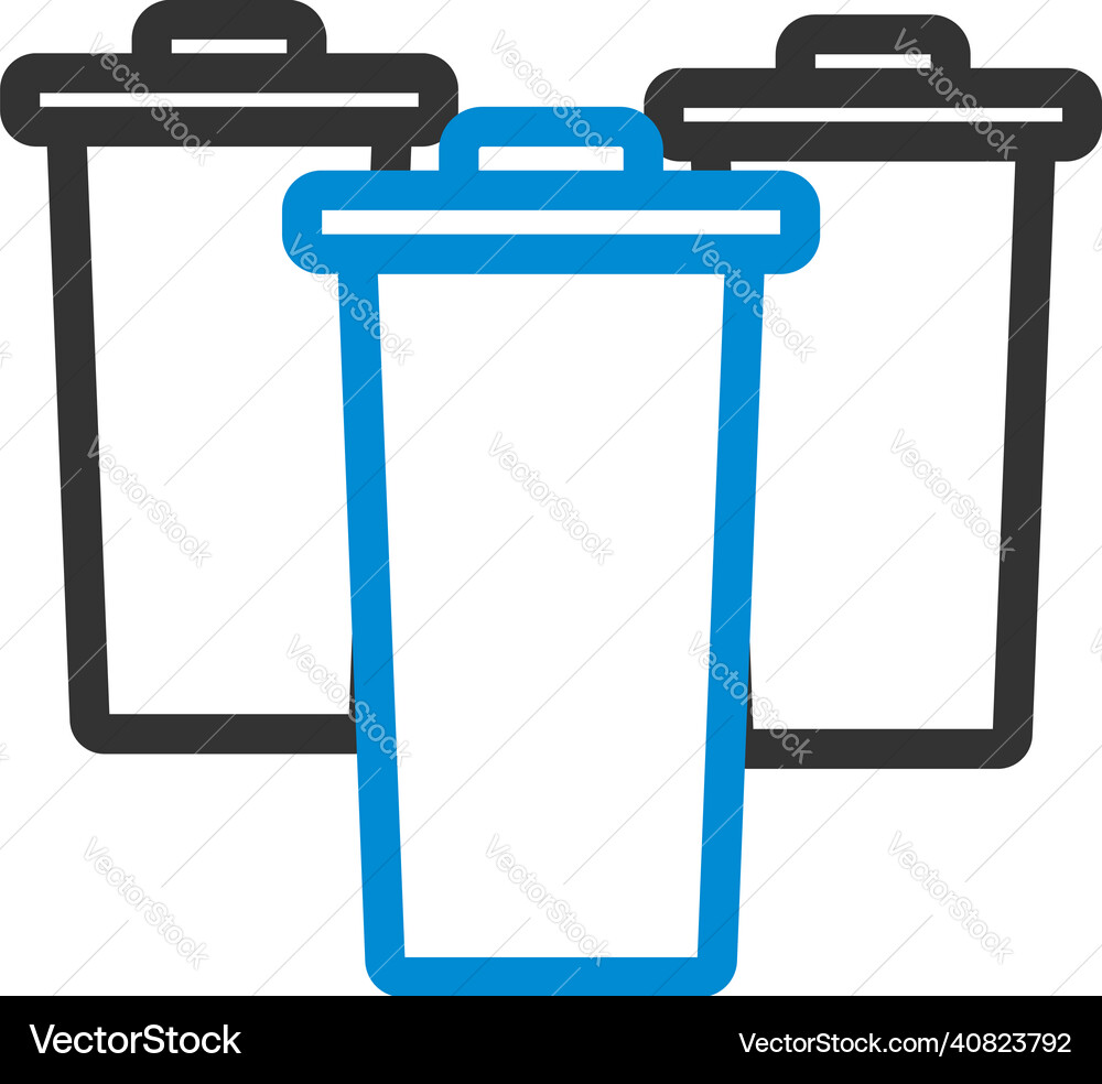 Garbage containers with separated trash icon Garbage containers with separated trash icon vector image