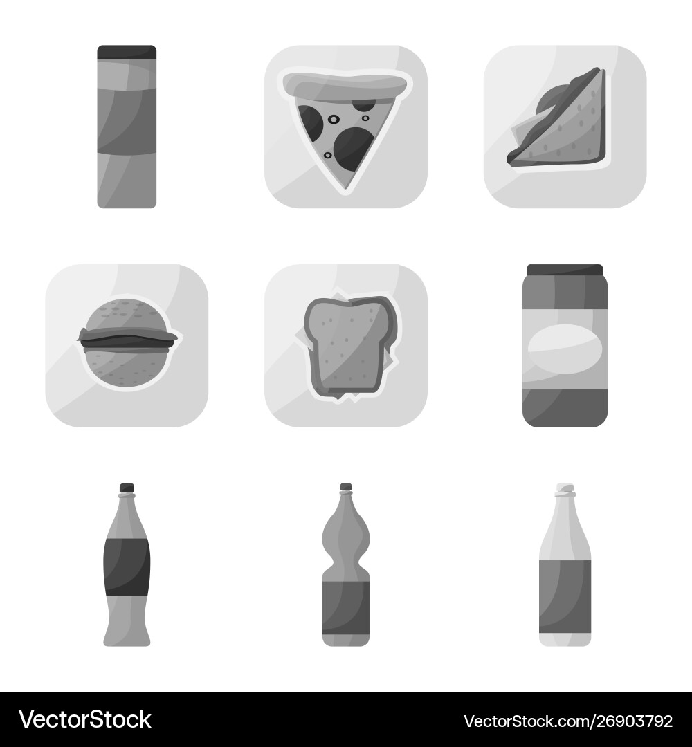 Isolated object bar and consumer icon set Isolated object bar and consumer icon set vector image