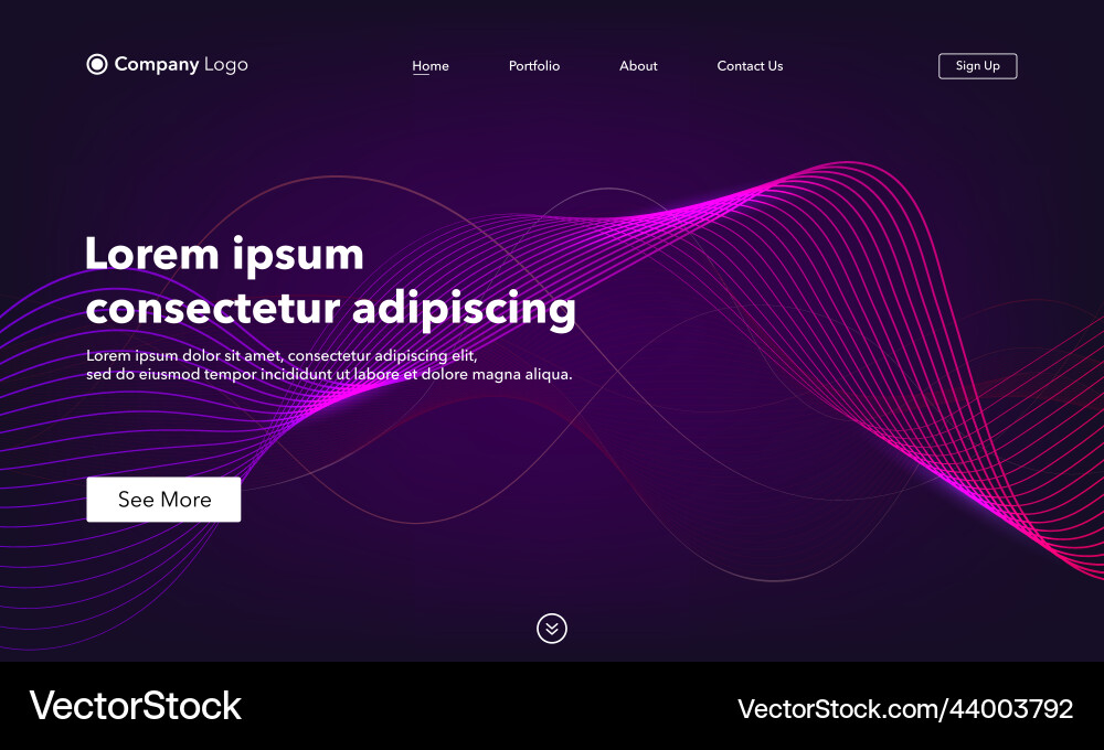 Landing page abstract background website template Landing page abstract background website template vector image