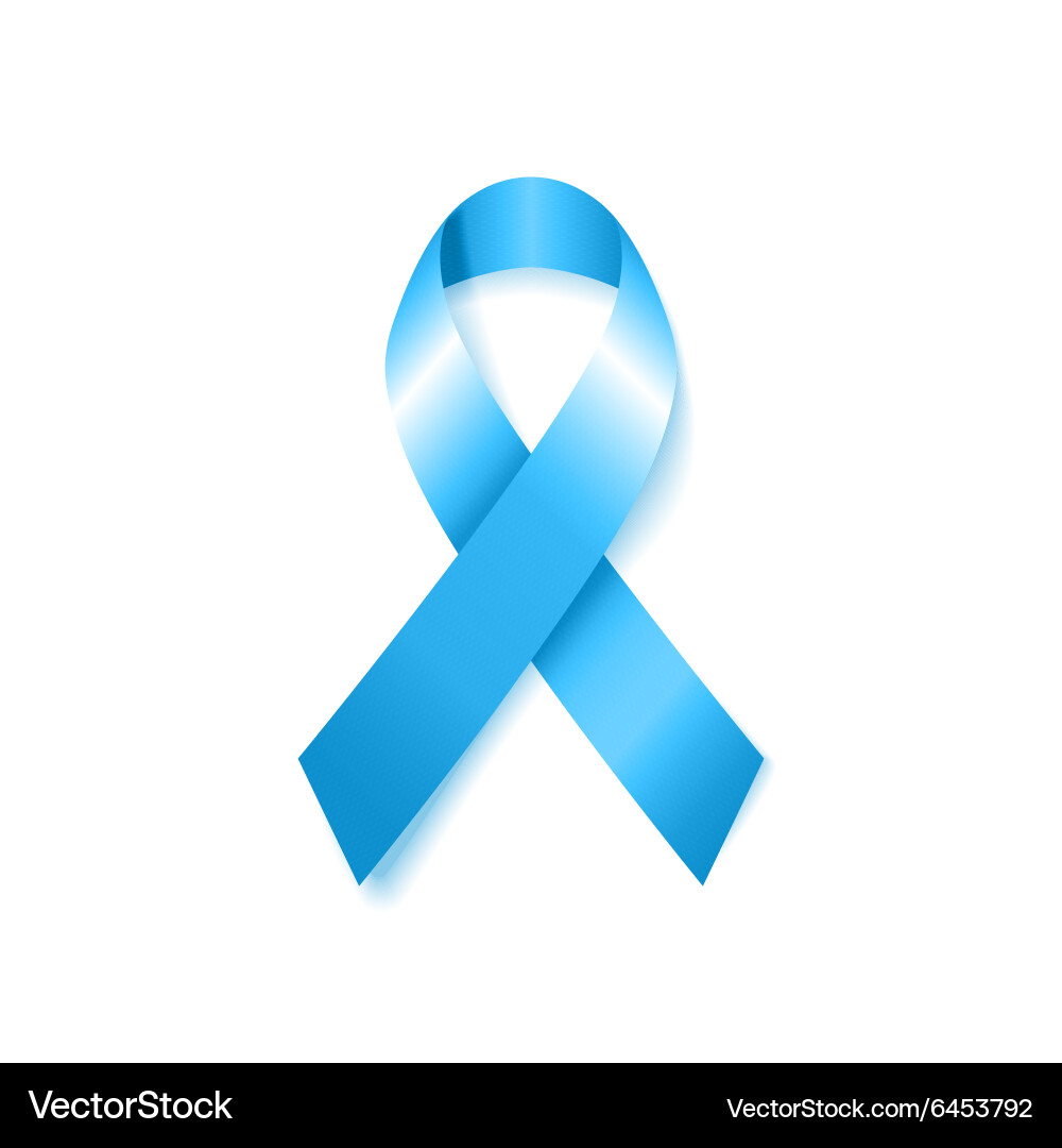 Light Blue Prostate Cancer Ribbon Vector Image