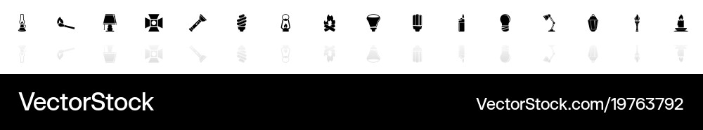 Light source - flat icons vector image