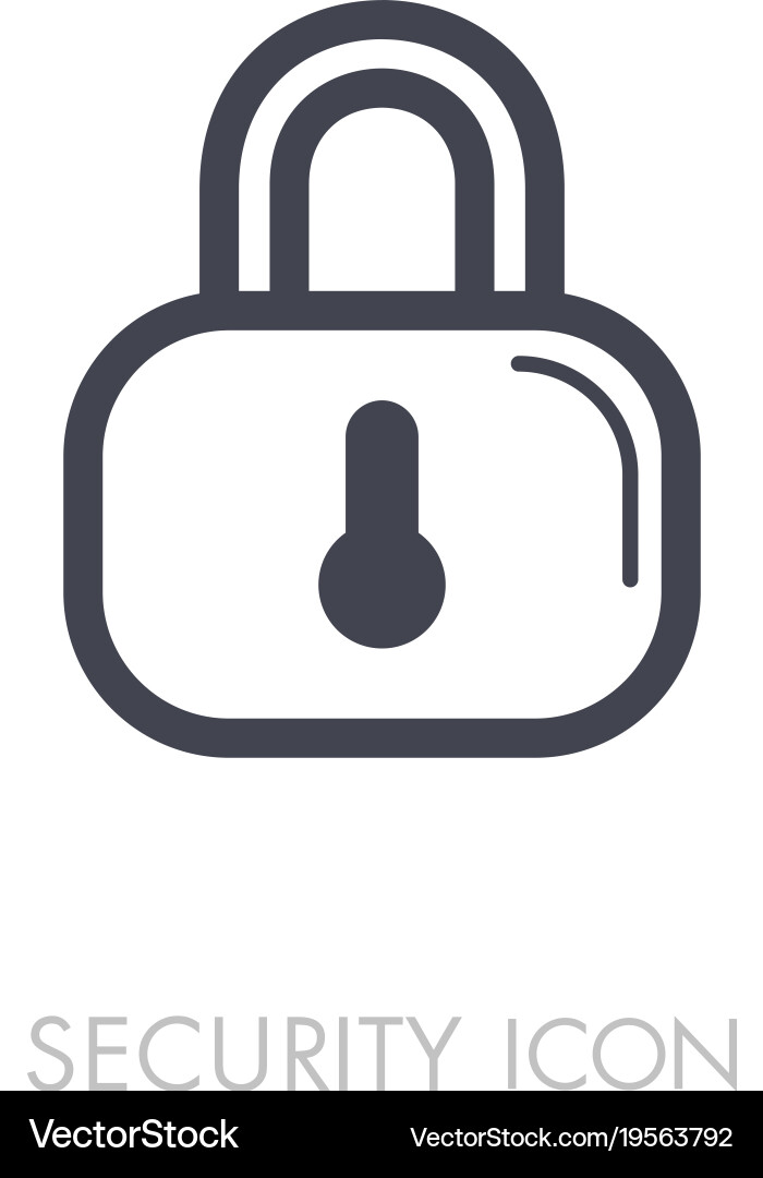 Lock icon concept password blocking security Vector Image