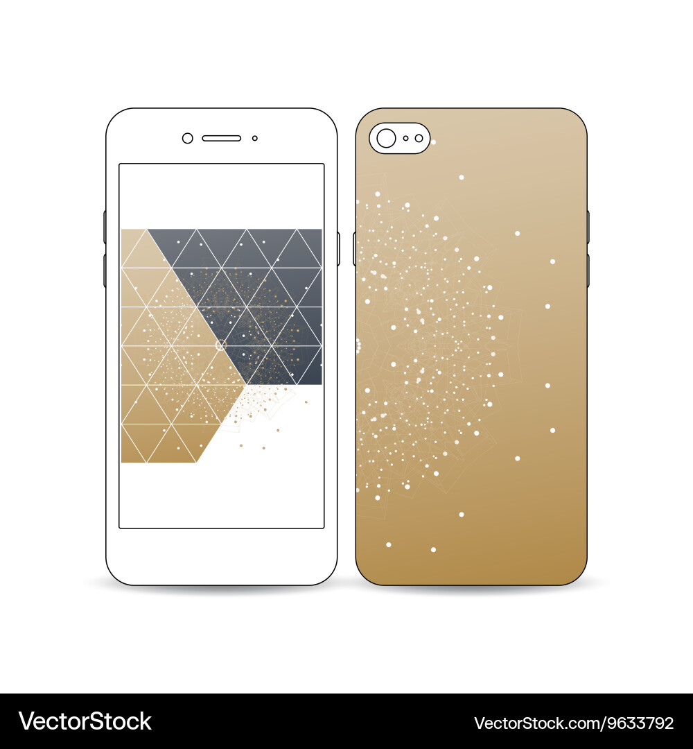 Mobile smartphone with an example of the screen Vector Image