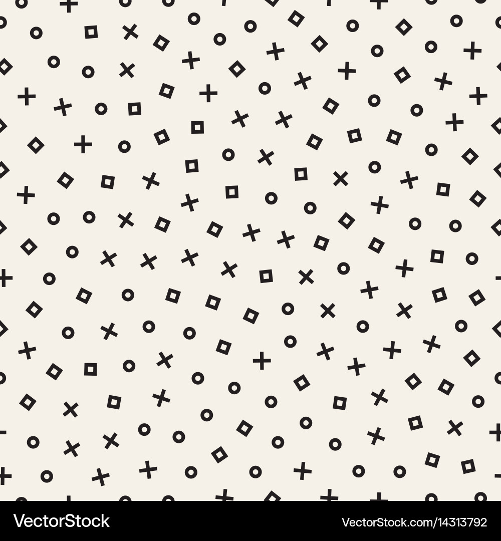 Retro geometric line shapes seamless patterns Vector Image