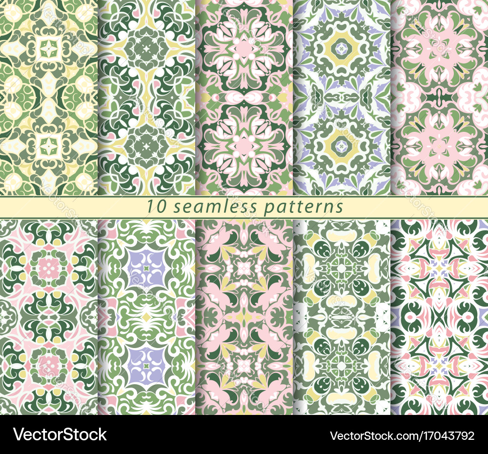 Set of seamless pattern vector image