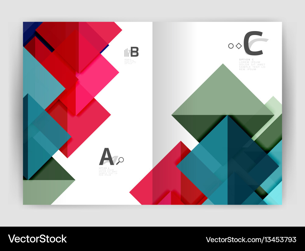 Abstract background with color triangles annual Abstract background with color triangles annual vector image