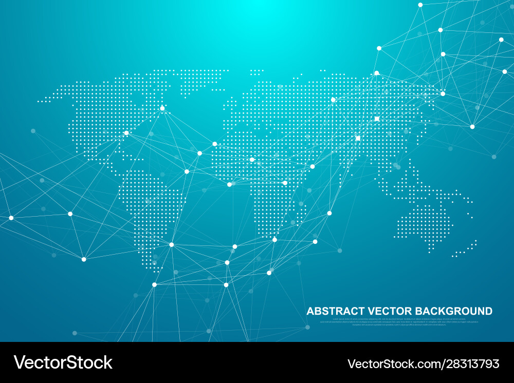 Abstract big data visualization digital network Abstract big data visualization digital network vector image