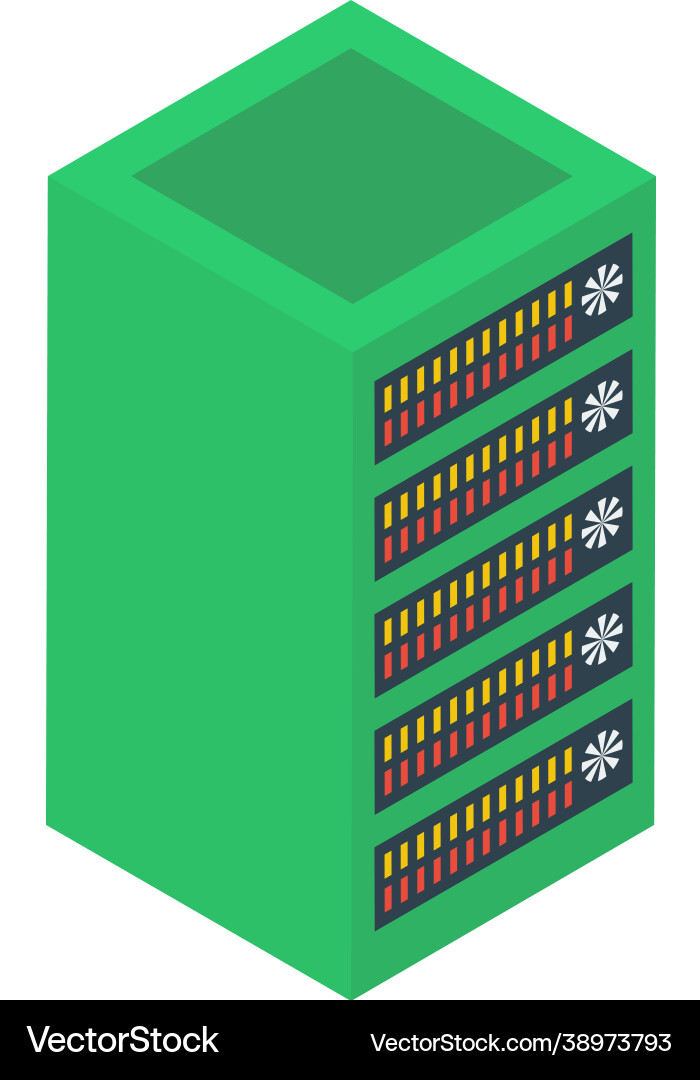 Data server rack Vector Image
