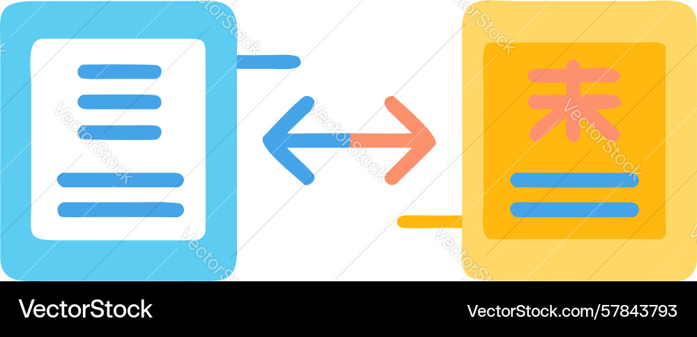 Document exchange data transfer secure file vector image