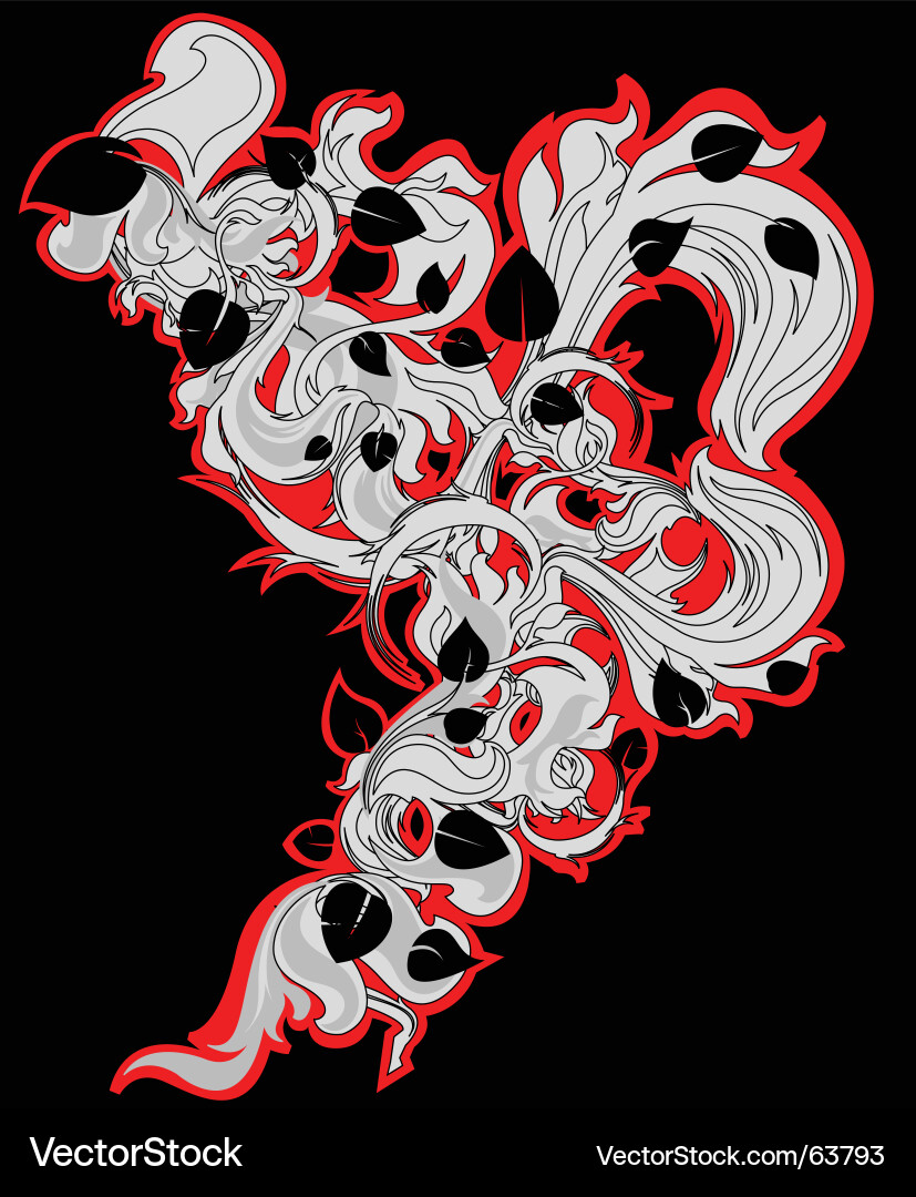 Floral Scroll Pattern Vector Image