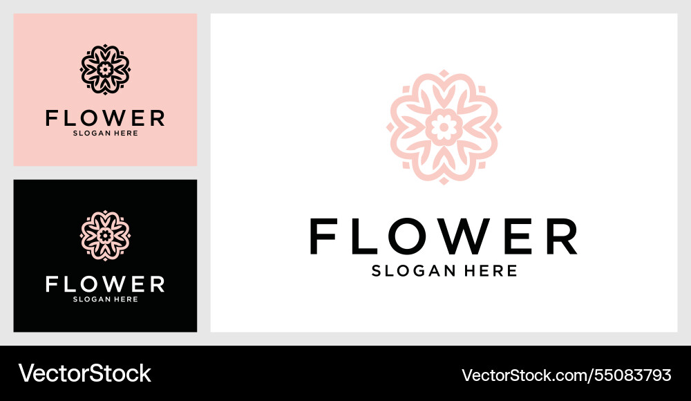 Flower logo design template Royalty Free Vector Image