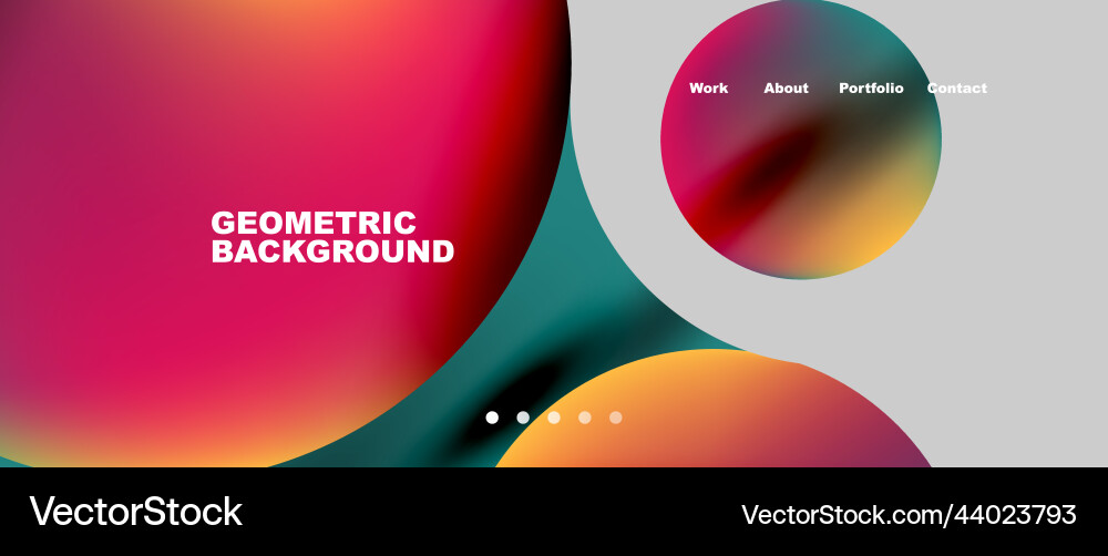 Flowing gradient colors and round elements Flowing gradient colors and round elements vector image