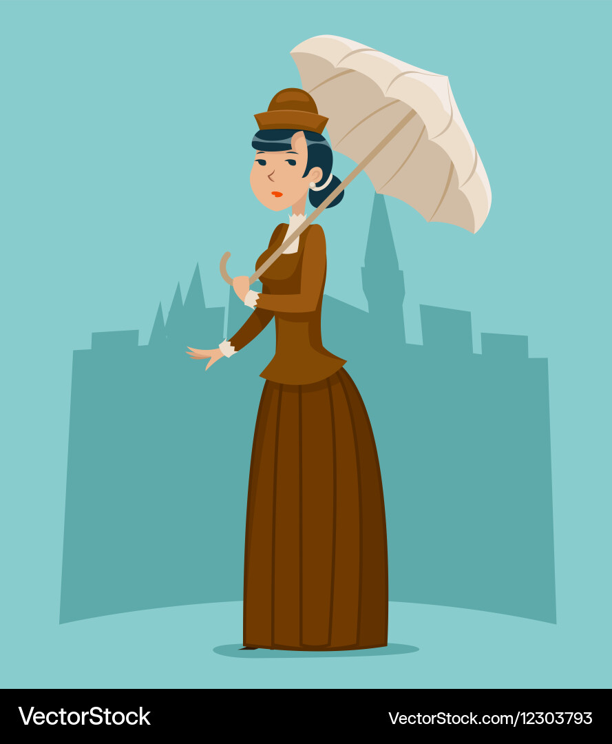Geschäftsfrau der Victorian Lady vektorbild