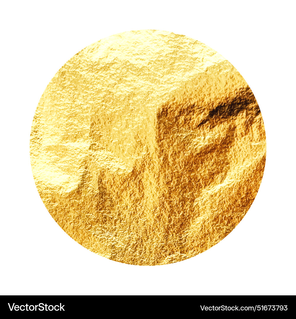 Goldfolie glänzende handgemachte Kreis golden Goldfolie glänzende handgemachte Kreis golden vektorbild