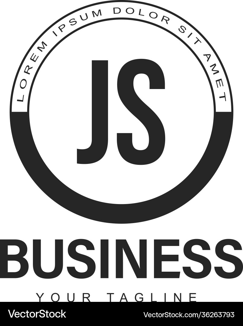 Js initial a logo design with abstract style Js initial a logo design with abstract style vector image