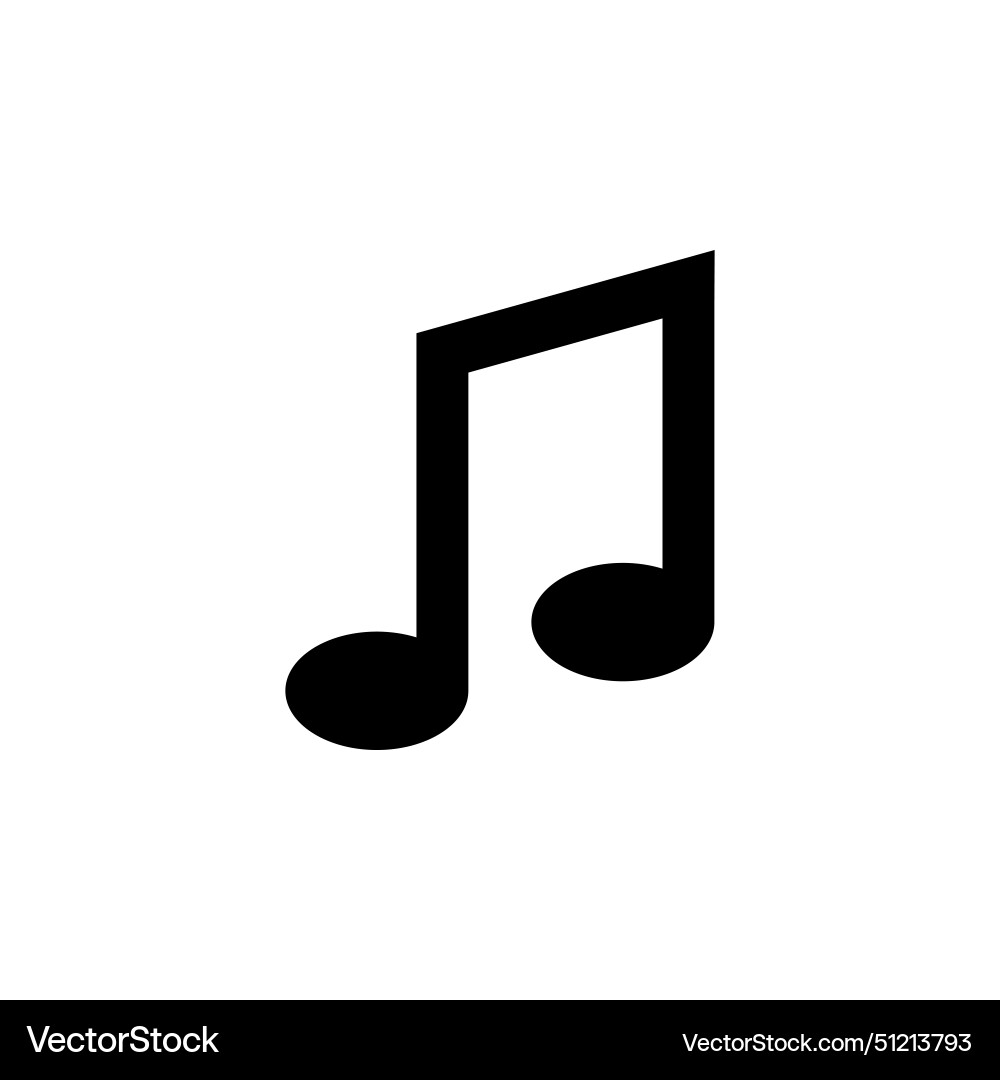 Music note song melody flat icon Music note song melody flat icon vector image