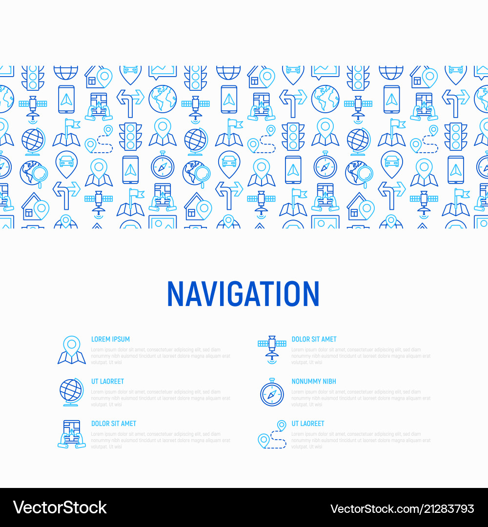Navigation Icons - Direction & Location vector image