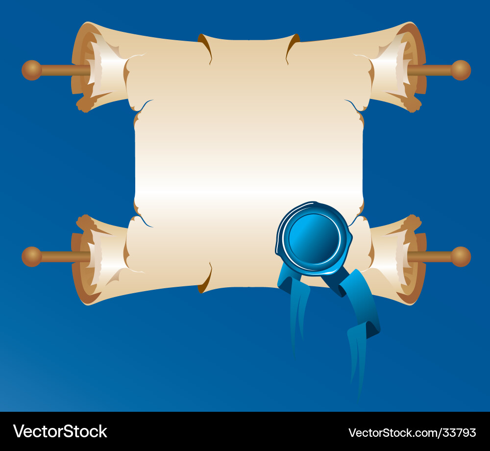 Old-time scroll vector image