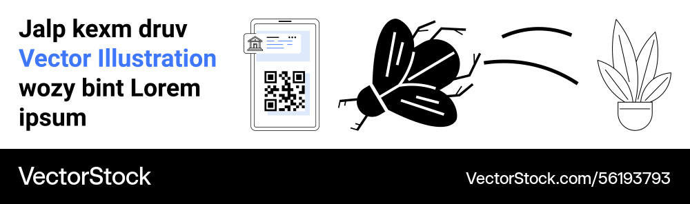 Qr code scan concept with a digital interface Qr code scan concept with a digital interface vector image