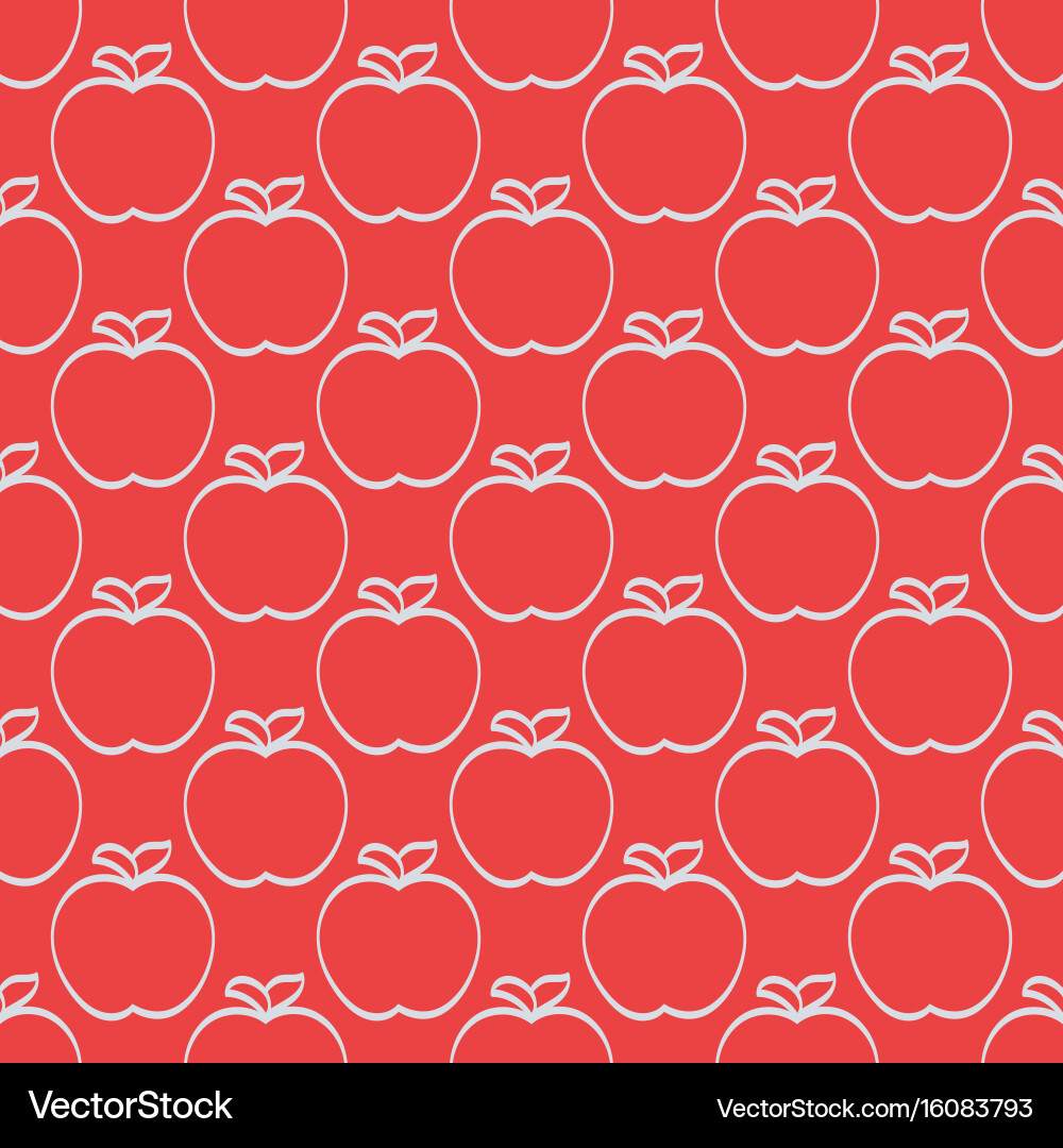 Red apple pattern vector image