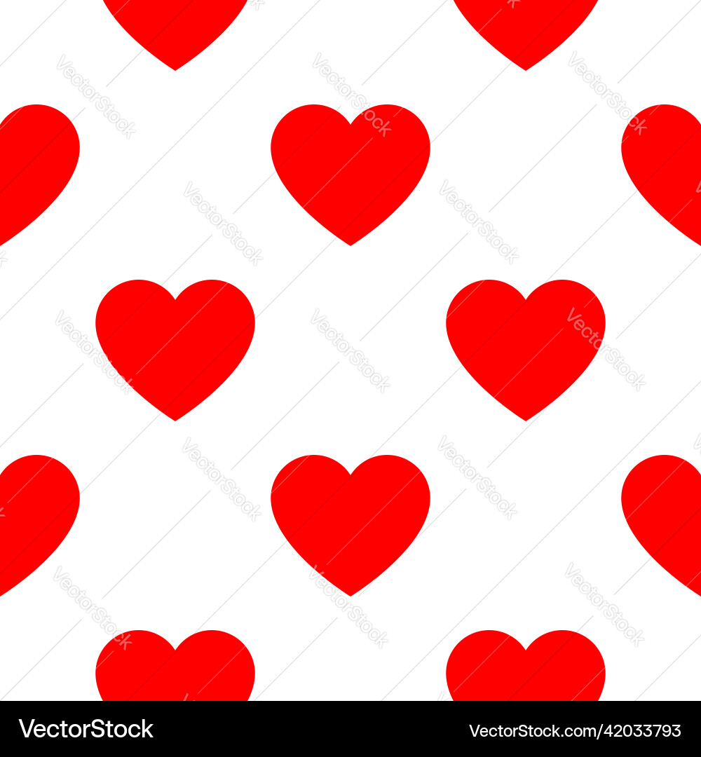 Seamless repeatable heart shape icon pattern Seamless repeatable heart shape icon pattern vector image