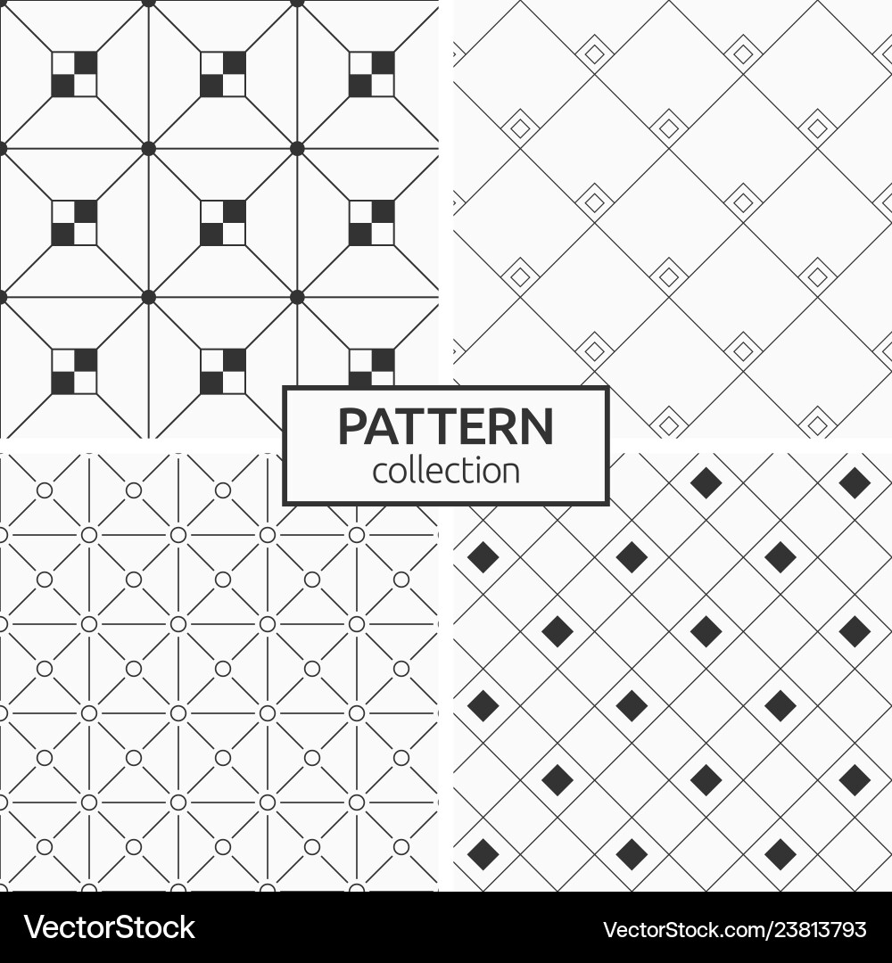 Set of four seamless patterns Set of four seamless patterns vector image