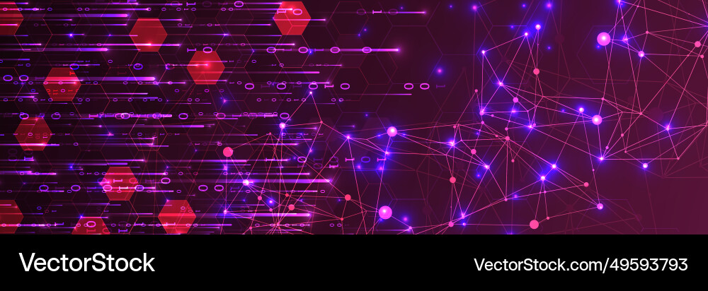Technology background big data concept binary Vector Image