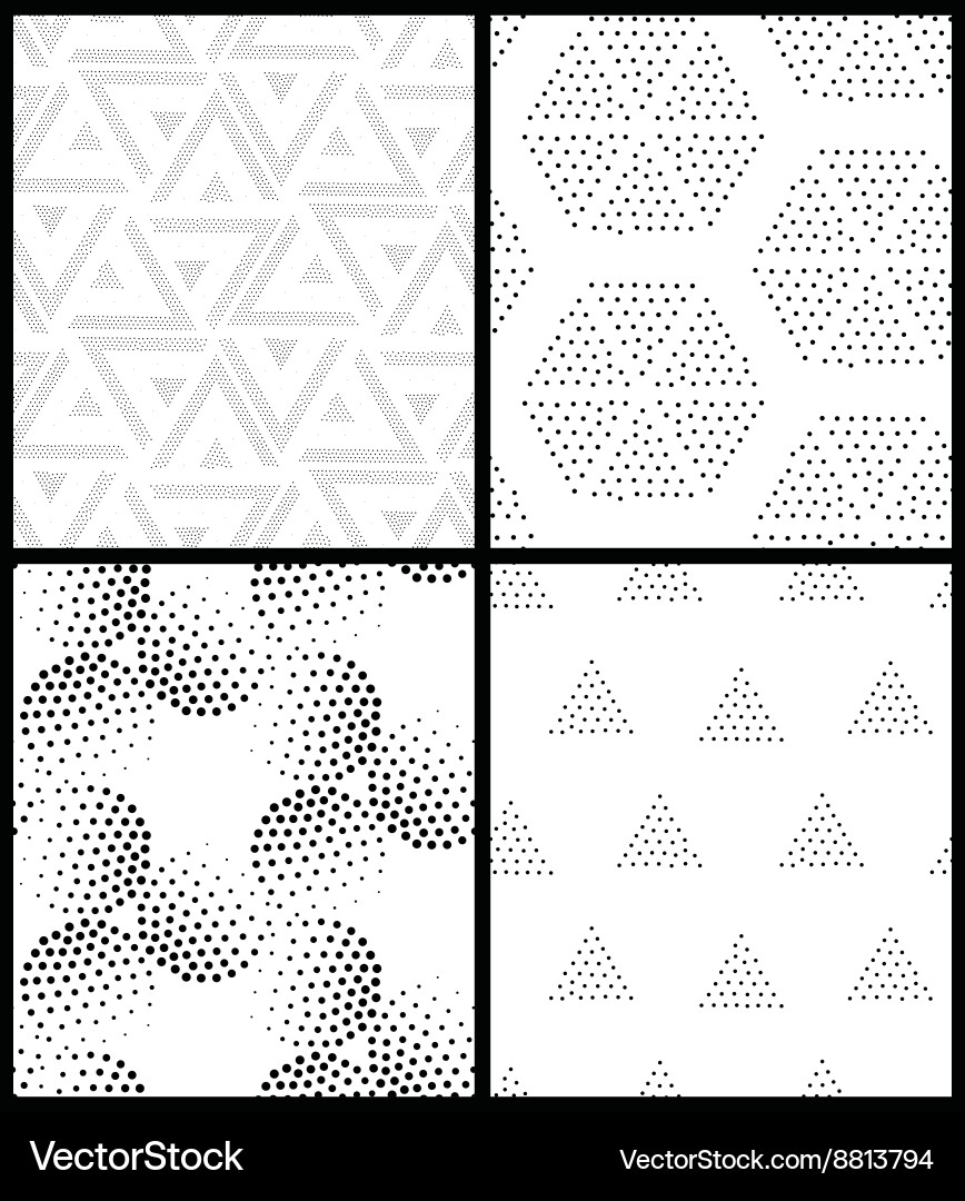 Abstract Geometric Pointillism Pattern vector image
