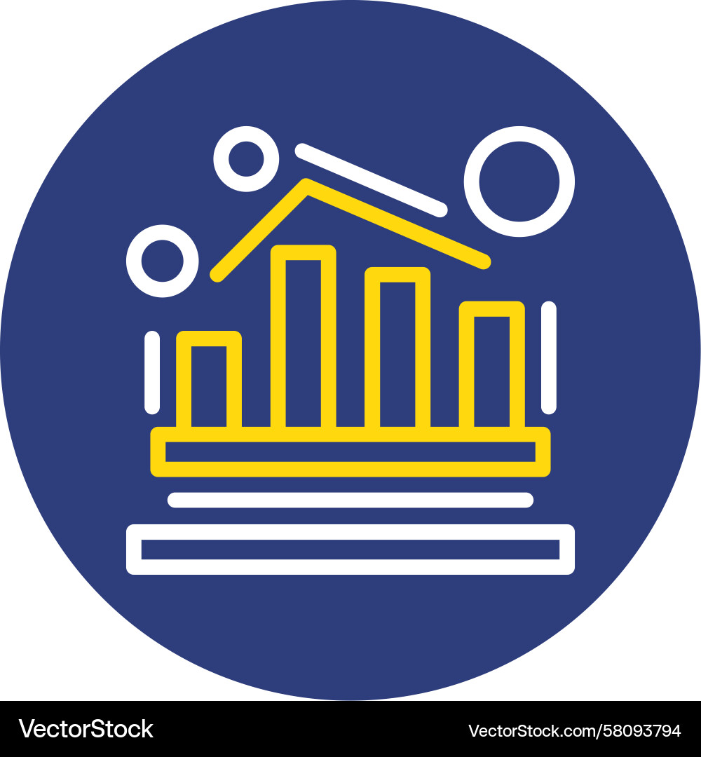 Analytics Dual Line Chart Icon Vector Image