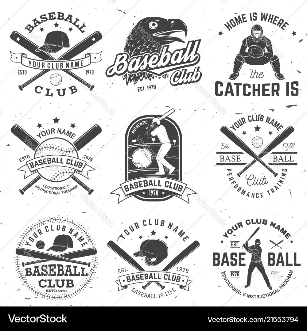 Baseball club badge concept Baseball club badge concept vector image