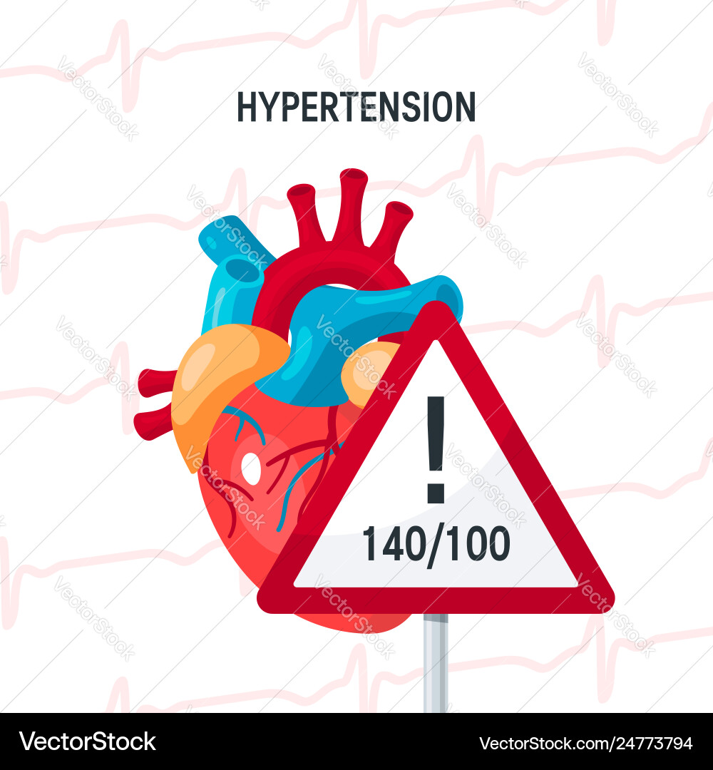 Blood pressure concept in flat style Blood pressure concept in flat style vector image