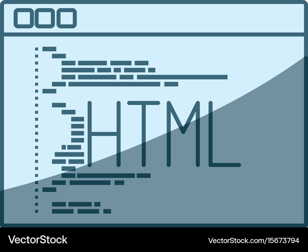 Blue shading silhouette programming window vector image