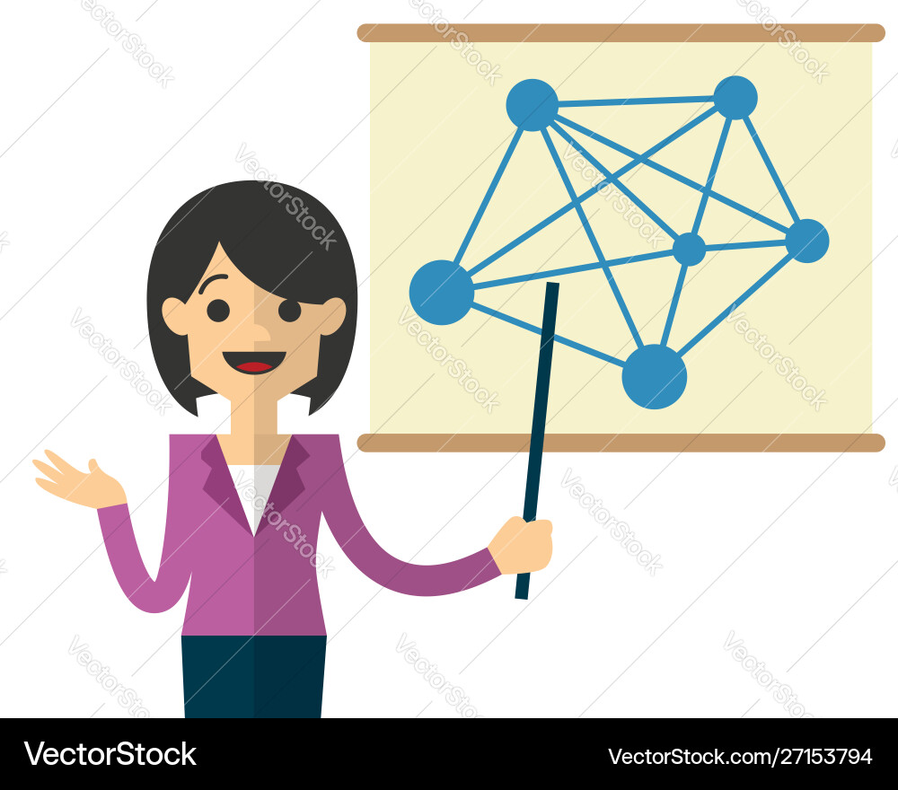 Businesswoman macht Präsentation Businesswoman macht Präsentation vektorbild