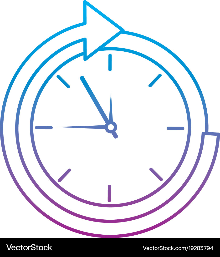 Clock with arrow time icon image Vector Image