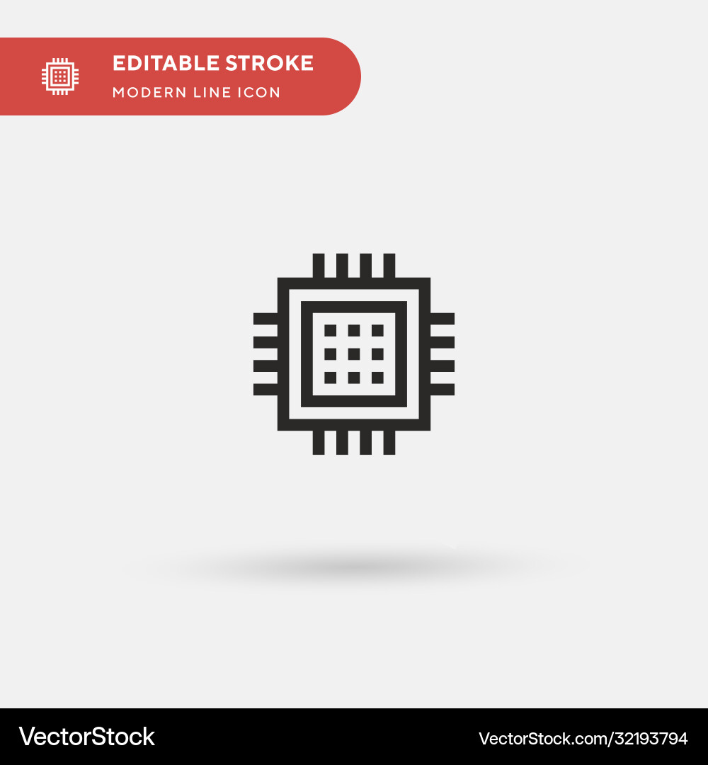 Cpu simple icon symbol design Vector Image