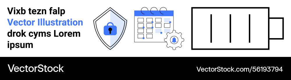 Data protection and efficiency with security Data protection and efficiency with security Vector Image