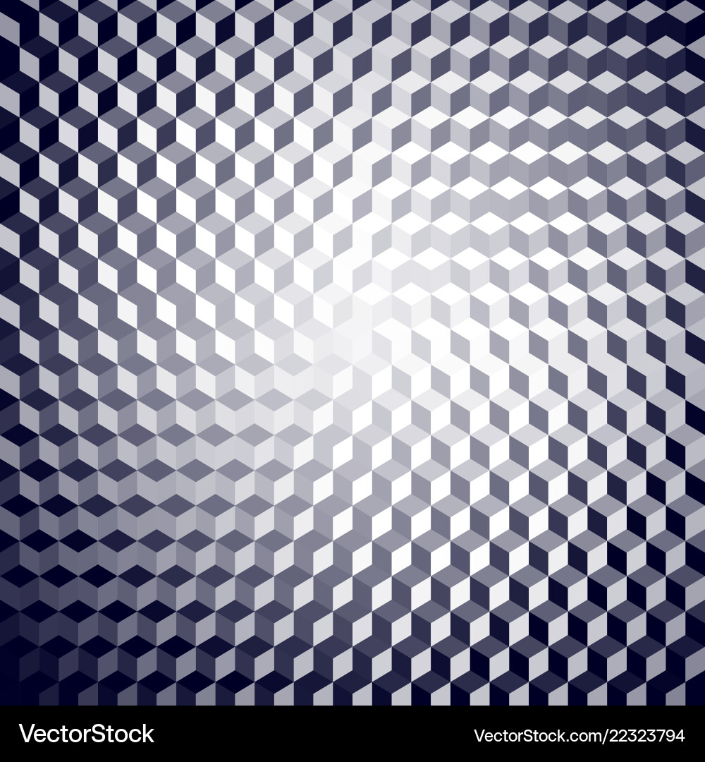 Geometric polygonal pattern of a cubes in low poly vector image