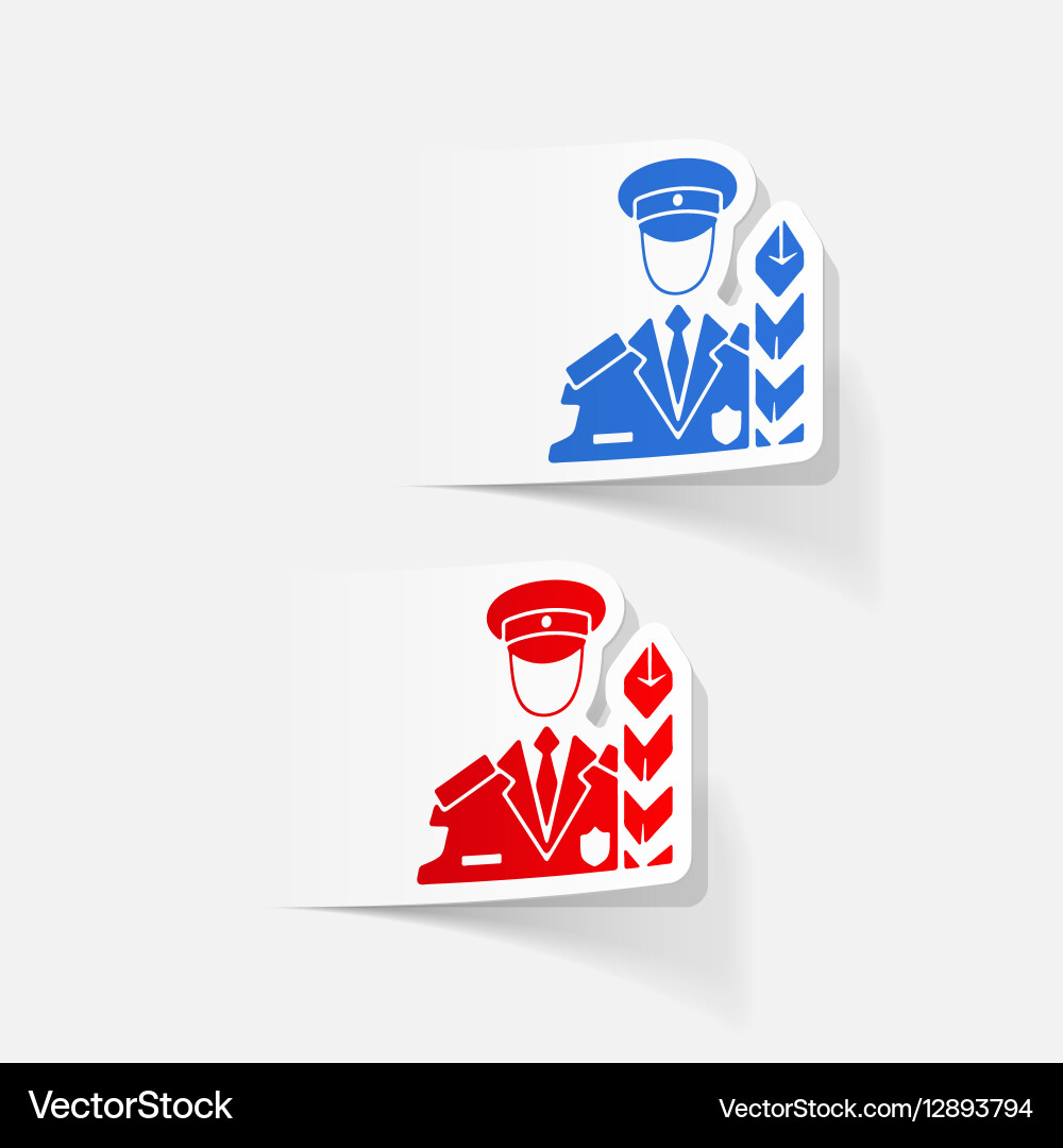 Realistic design element customs inspector Vector Image