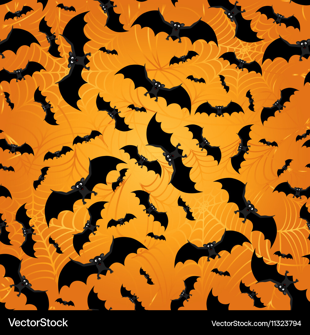 Seamless pattern with bats vector image