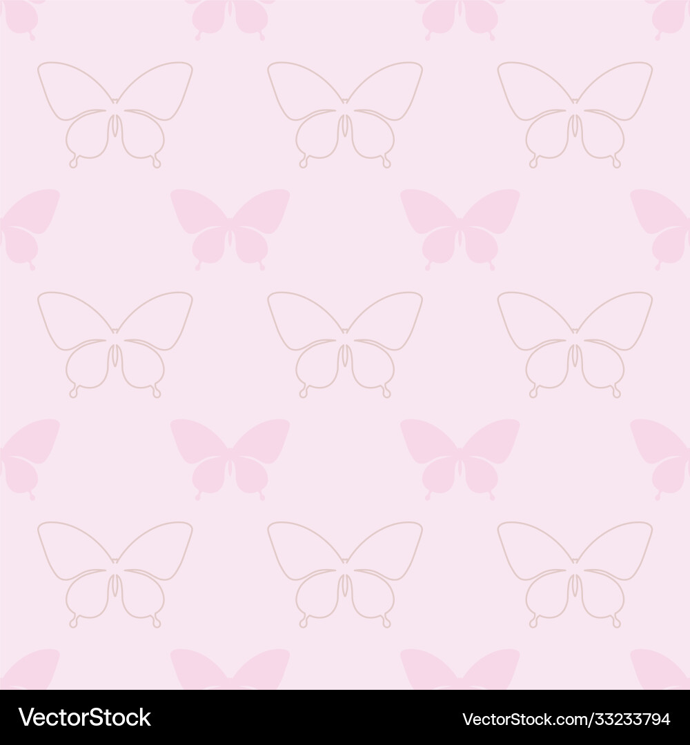 Seamless repeat pattern with butterflies Vector Image