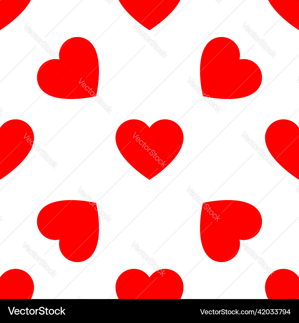 Seamless repeatable heart shape icon pattern Vector Image