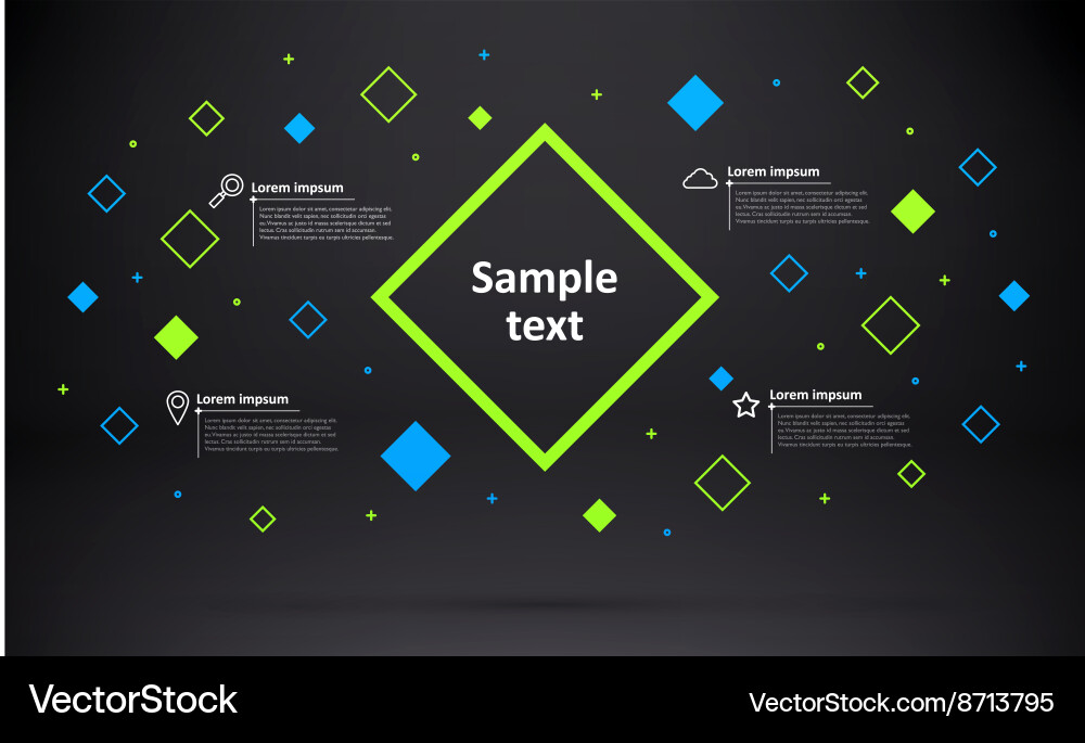 Abstract geometric background with place for text vector image