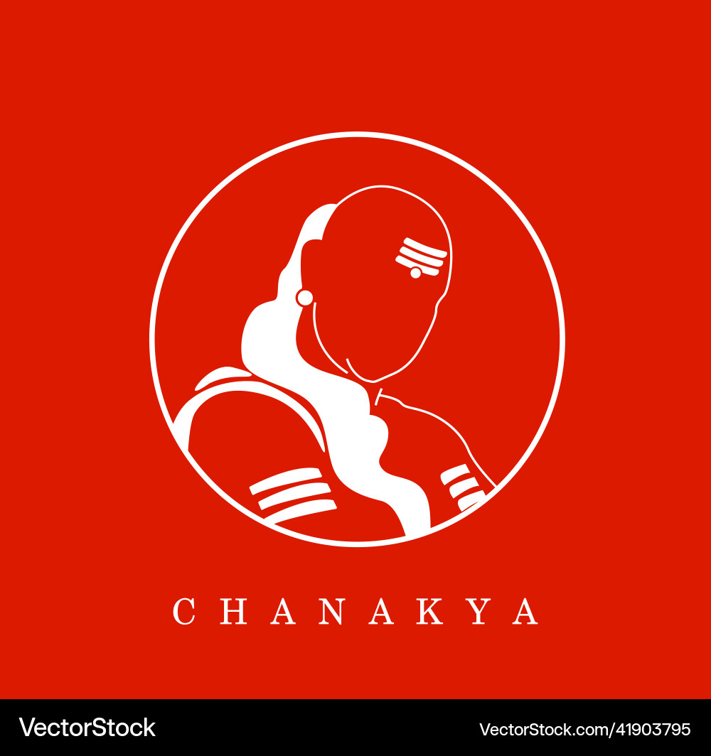 Chanakya Icon - Ancient Scholar Vektorbild