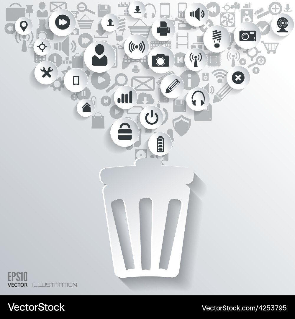 Cloud Computing Icons Background vector image