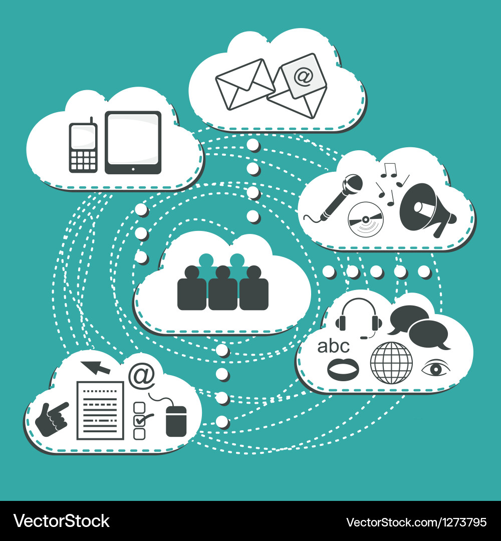 Cloud system user interface Vector Image