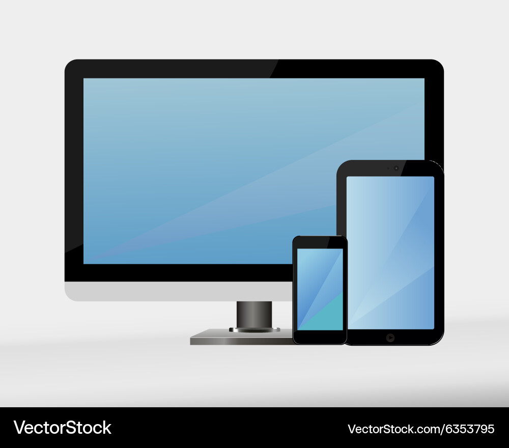 Computer technology display vector image