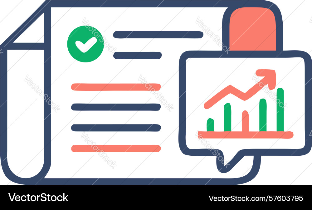 Data report icon design generative ai vector image