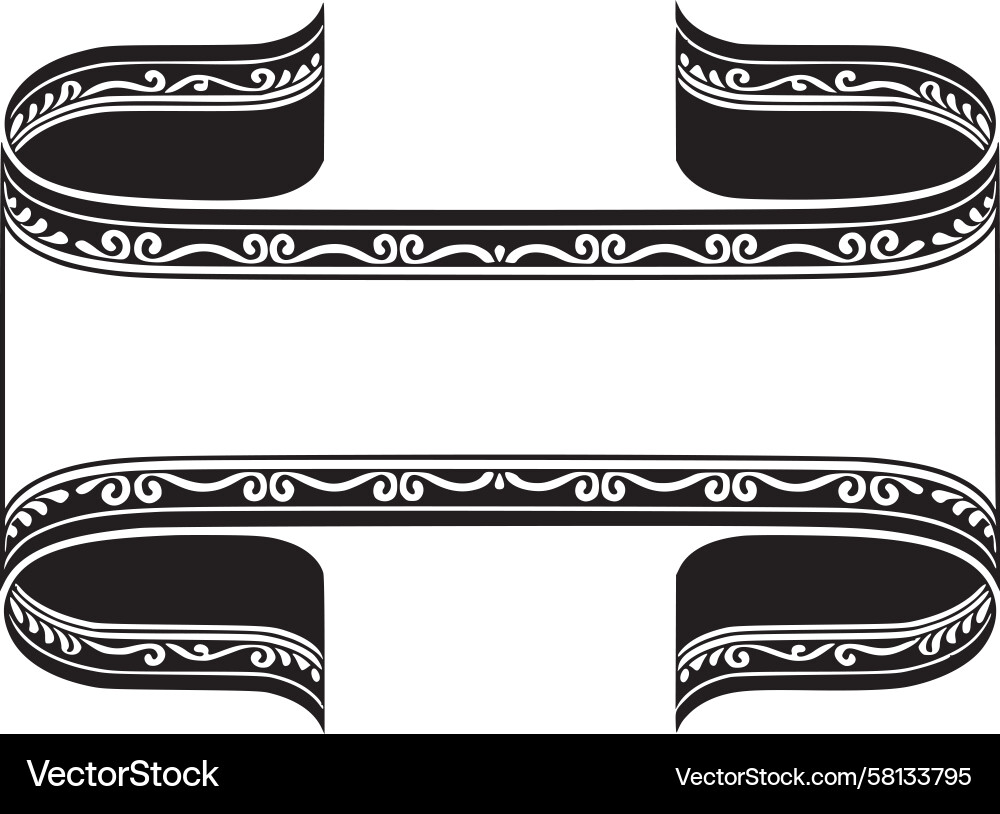 Elegant C Shape Border Vector Image