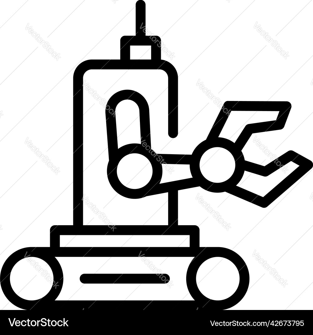 Hand robot icon outline ai android Hand robot icon outline ai android Vector Image
