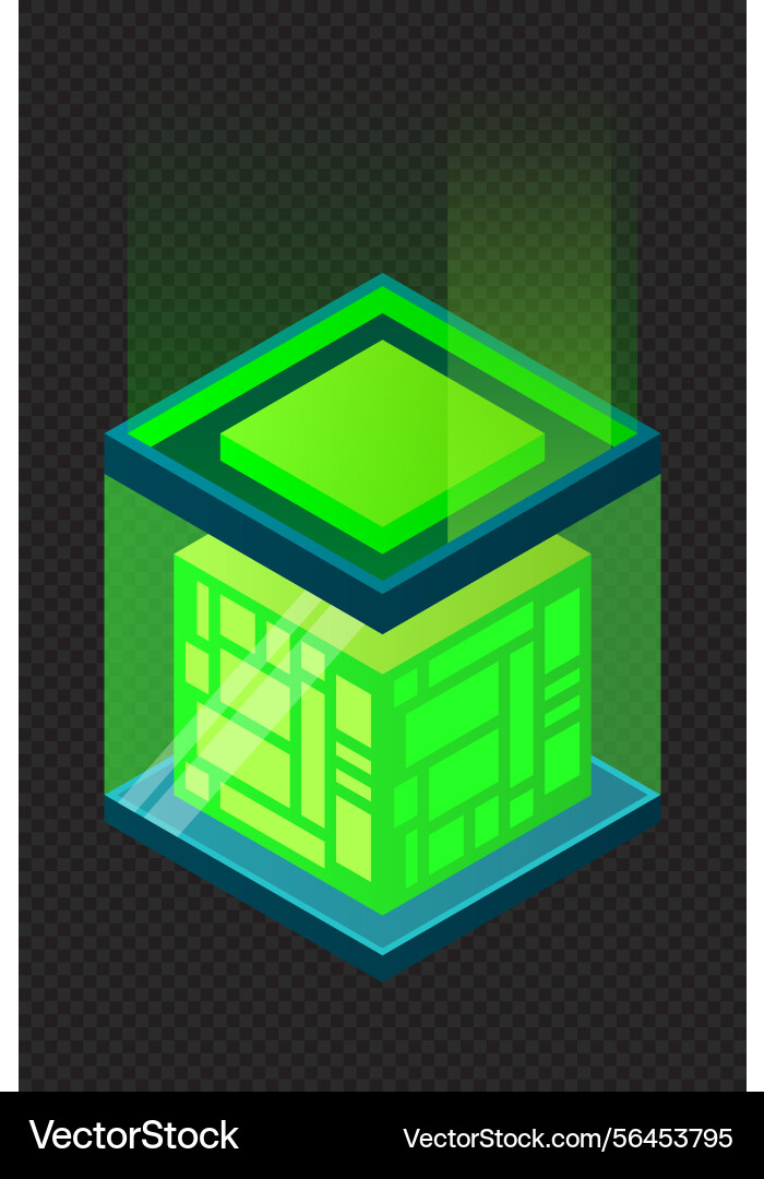 Isometric database futuristic server Isometric database futuristic server vector image